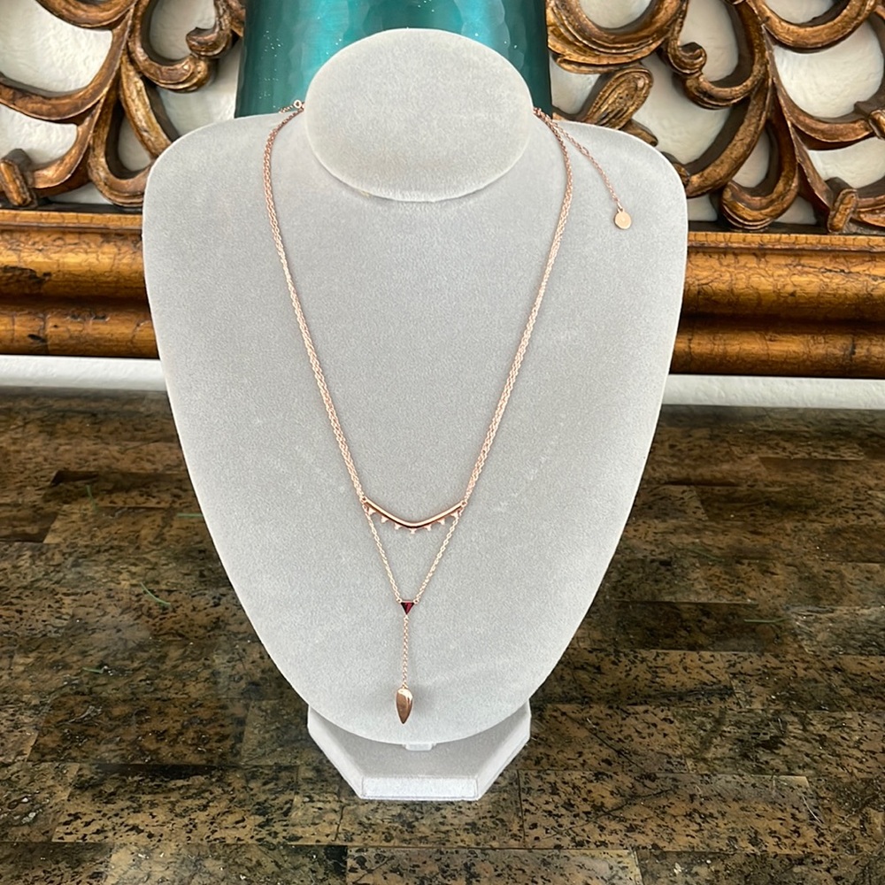 Stella And Dot rose gold necklace